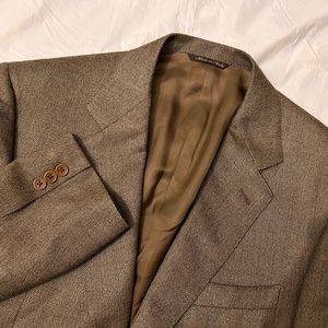 Vintage Mid 90s Early 2000s Canali Saks Fifth Ave Men’s 52 R Brown Sports Blazer